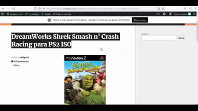 dreamworks shrek smash n crash racing para ps2