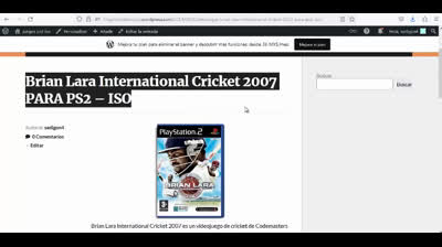 brian lara international cricket 2007 para ps2