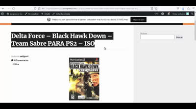 delta force black hawk down team sabre para ps2