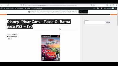 disney pixar cars race o rama para ps2