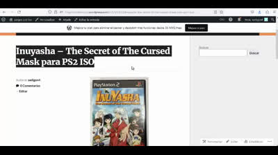 inuyasha the secret of the cursed mask para ps2
