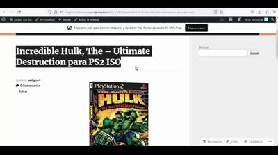 incredible hulk the ultimate destruction para ps2