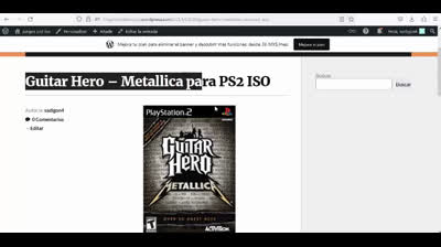 guitar hero metallica para ps2