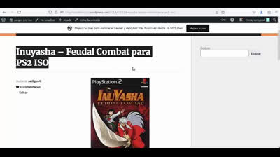 inuyasha feudal combat para ps2