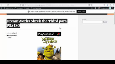 dreamworks shrek the third para ps2