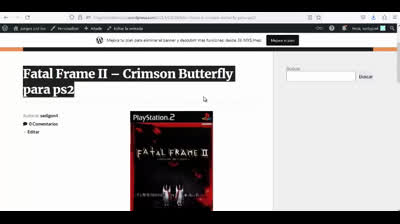 fatal frame ii crimson butterfly para ps2