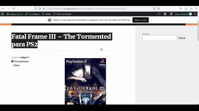 fatal frame iii the tormented para ps2