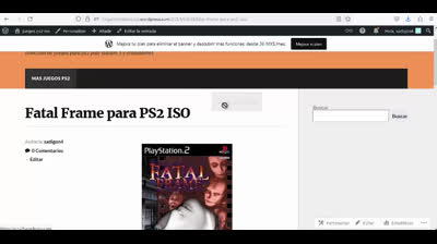 fatal frame para ps2