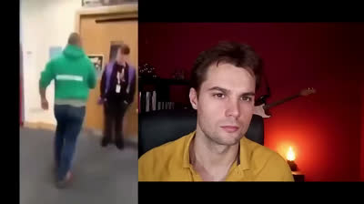 Un padre intenta intervenir en un acto de degenerados que están pervirtiendo a los niños y le impiden ingresar. Saben muy bien lo que están haciendo.