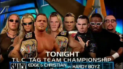Chris Benoit & Chris Jericho vs The Dudley Boys vs The Hardy Boys vs Edge & Christian