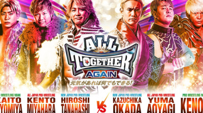 AJPW/NJPW/NOAH All Together Again-Kazuchika Okada & Kenoh & Yuma Aoyagi vs Hiroshi Tanahashi & Kaito Kiyomiya & Kento Miyahara