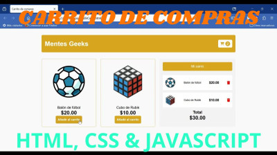 Cómo crear un carrito de compras | HTML, CSS & JavaScript - Web development