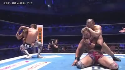 NJPW G1 Climax 29-Hiroshi Tanahashi & Kazuchika Okada vs Zack Sabre Jr & Minoru Suzuki