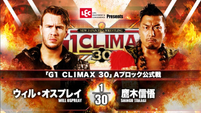 NJPW G1 Climax 30-Shingo Takagi vs Will Ospreay