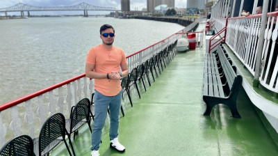 José Rafael Cordero Sánchez - navegando en el Misisipi con el NATCHEZ | new Orleáns