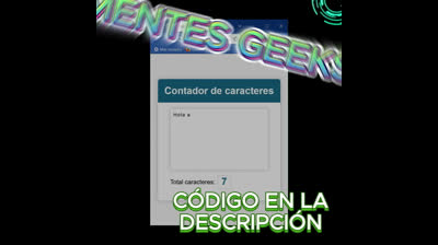 Crea un contador de caracteres - HTML, CSS y JavaScript