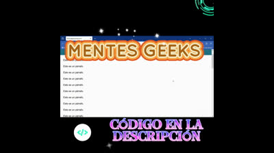 MENÚ STICKY | HTML, CSS & JAVASCRIPT