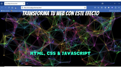 Desarrollando un espectáculo visual: Animación de partículas en canvas | HTML, CSS & JavaScript