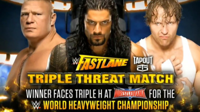 Roman Reigns vs Brock Lesnar vs Dean Ambrose