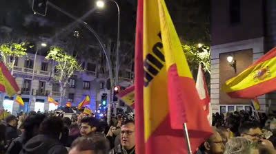 Ferraz |  Manifestación contra el Gobierno de Pedro Sánchez.