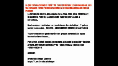 A DÍA DE HOY LOS VALENCIANOS GRITAN SOCORRO Y NO HAY AYUDA POR PARTE DEL GOBIERNO LOS TIENEN ABANDONADOS... Y NO DETIENEN A NADIE!!